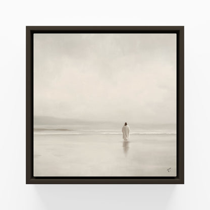 Stillness on the Eternal Shore : Framed Canvas