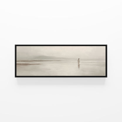 Stillness on the Eternal Shore : Framed Canvas