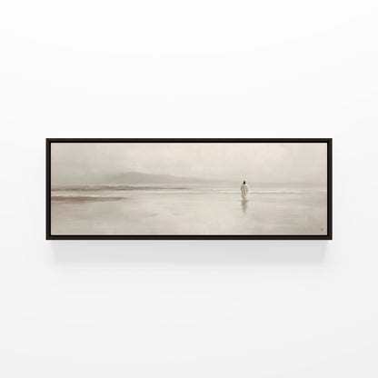 Stillness on the Eternal Shore : Framed Canvas