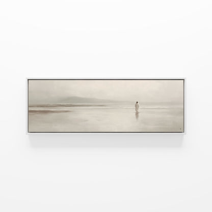 Stillness on the Eternal Shore : Framed Canvas
