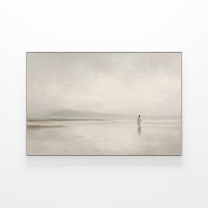 Stillness on the Eternal Shore : Framed Canvas